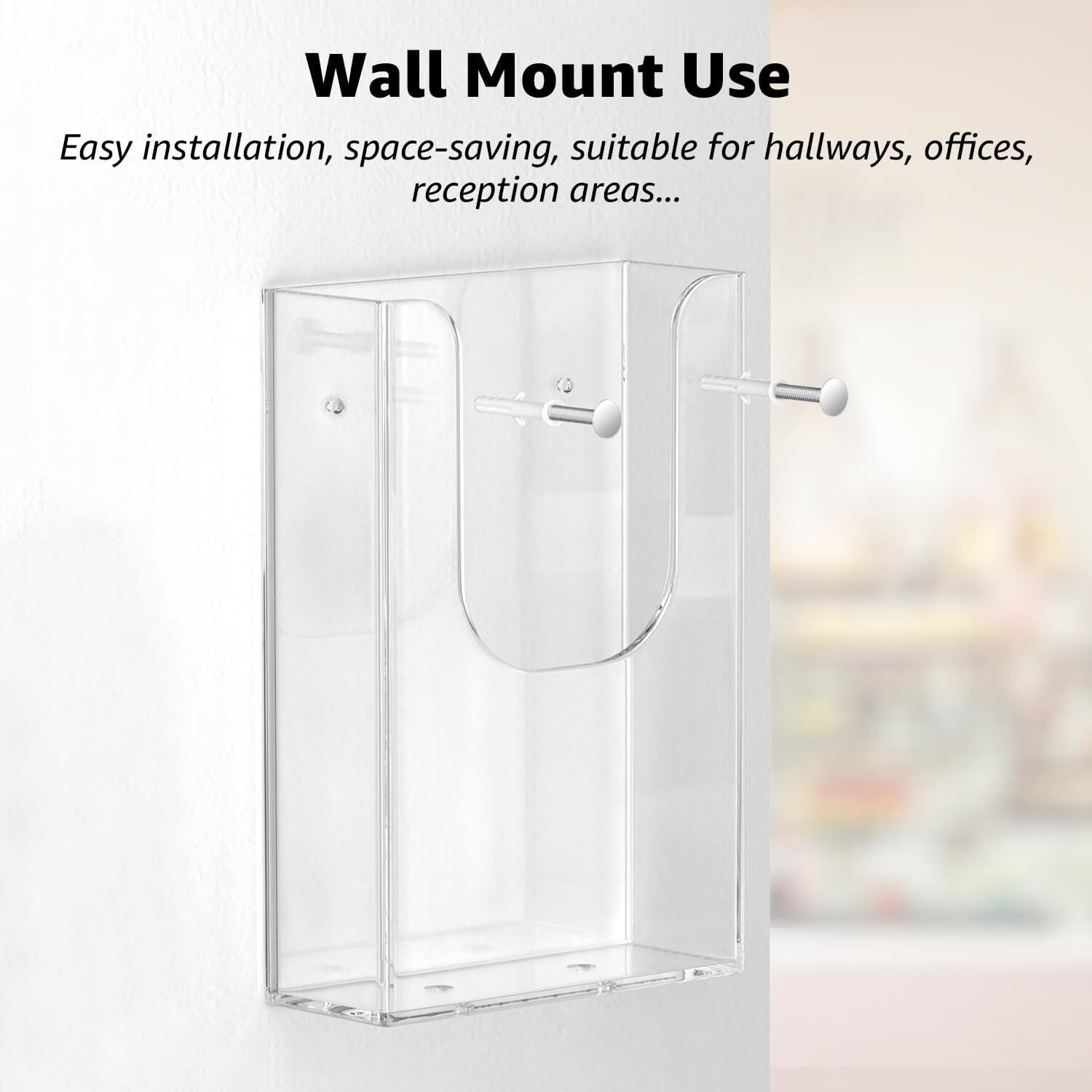 MaxGear Brochure Holder 4×9 inch Acrylic Literature Display 6 Packs, Clear
