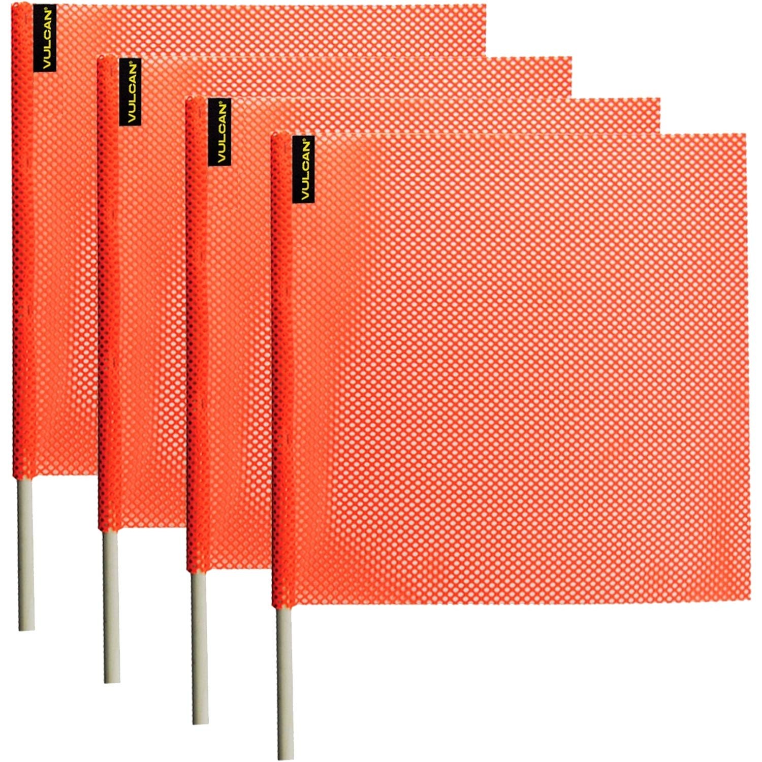 VULCAN Safety Flag with Dowel – Bright Orange – Jersey Mesh Construction – 18…