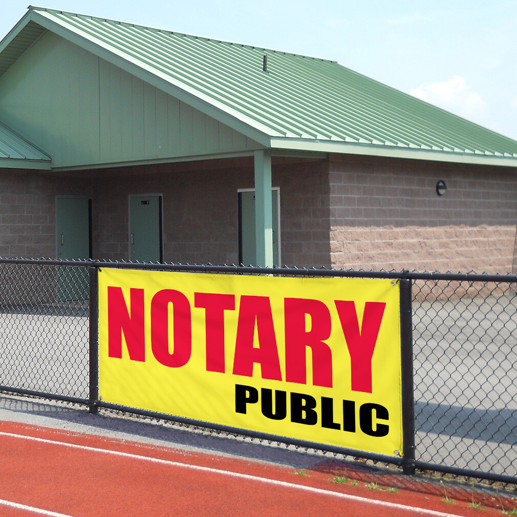 Vinyl Banner Multiple Sizes Notary Public Promotion Business A Business Outdoor
