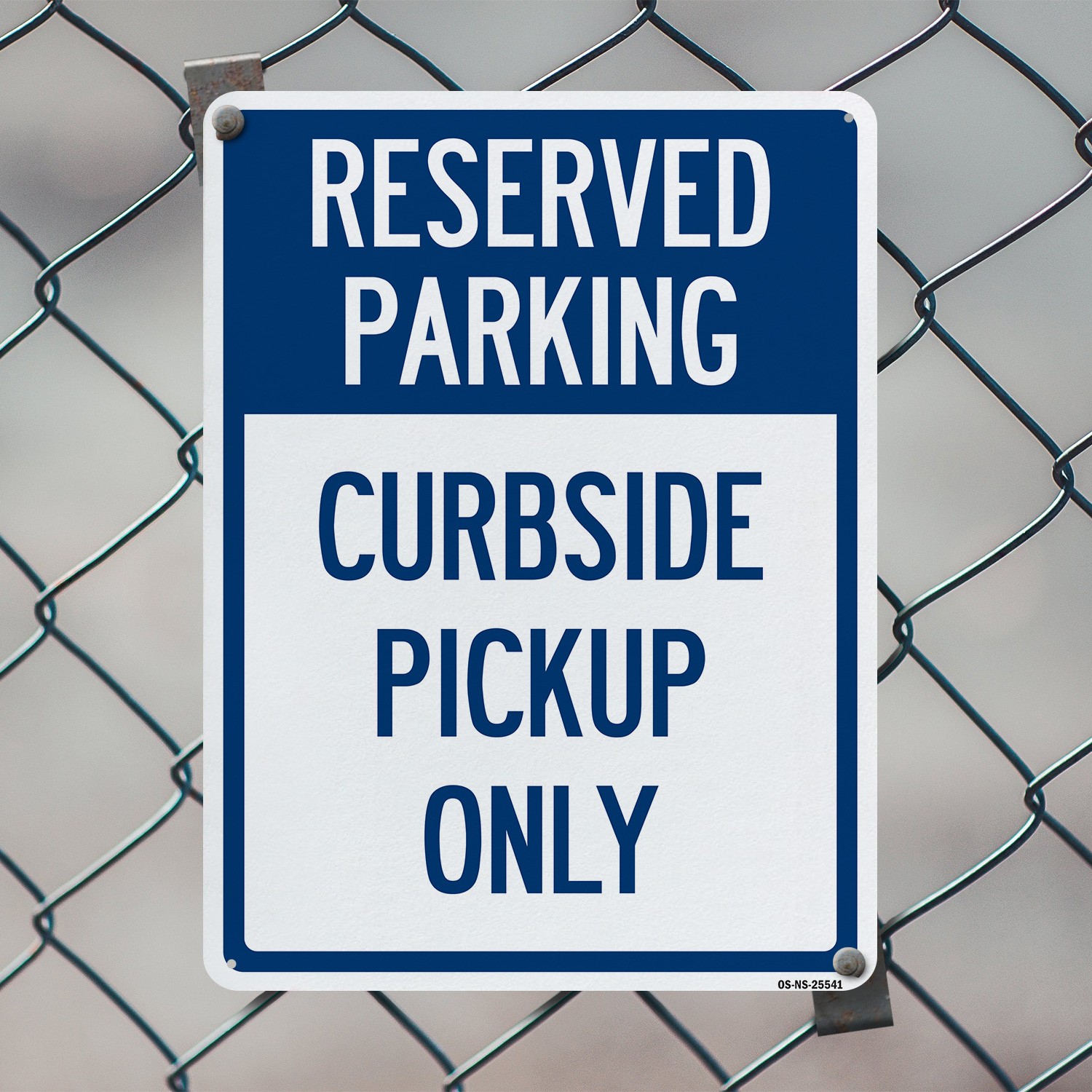 Reserved Parking Curbside Pick-up Only Public Safety Sign, Decal 5 or 10 Pack