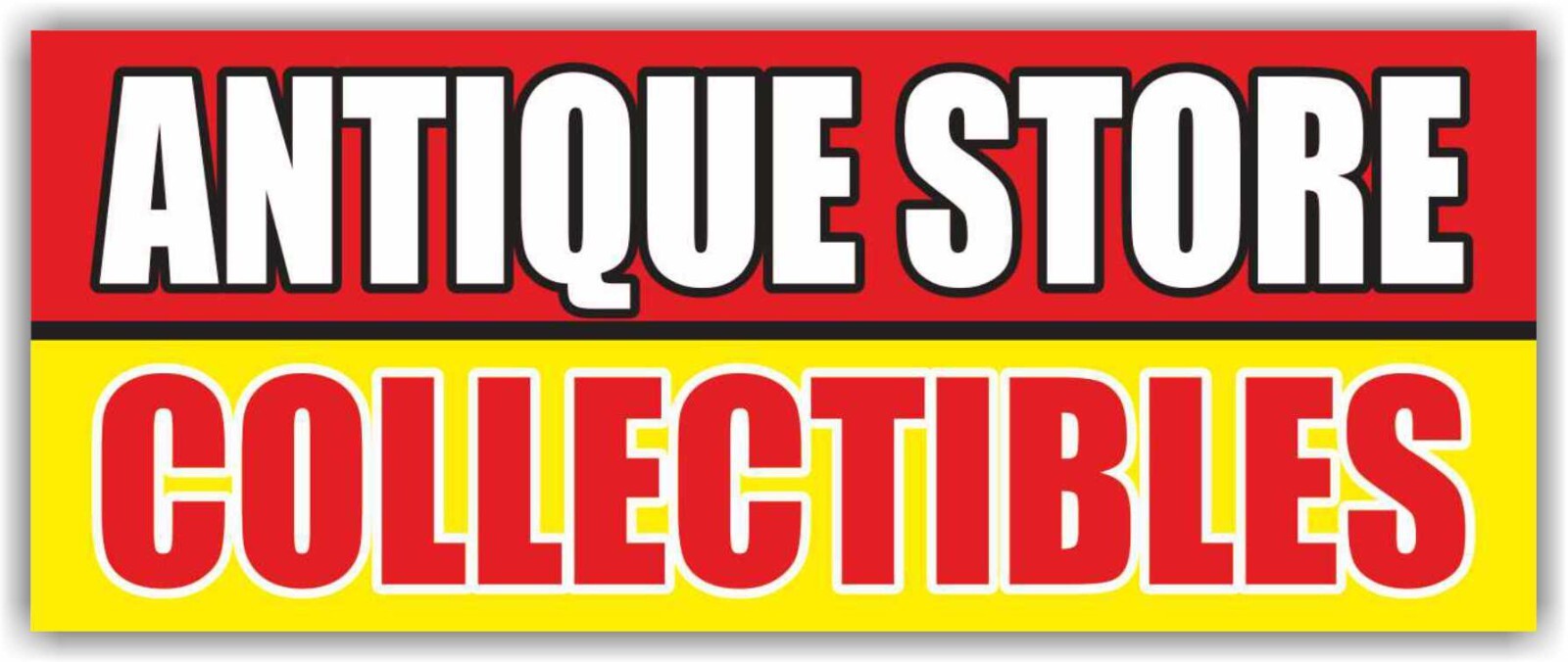 ANTIQUE STORE COLLECTIBLES Advertising Banner Vinyl Mesh Sign Flag vintage shop