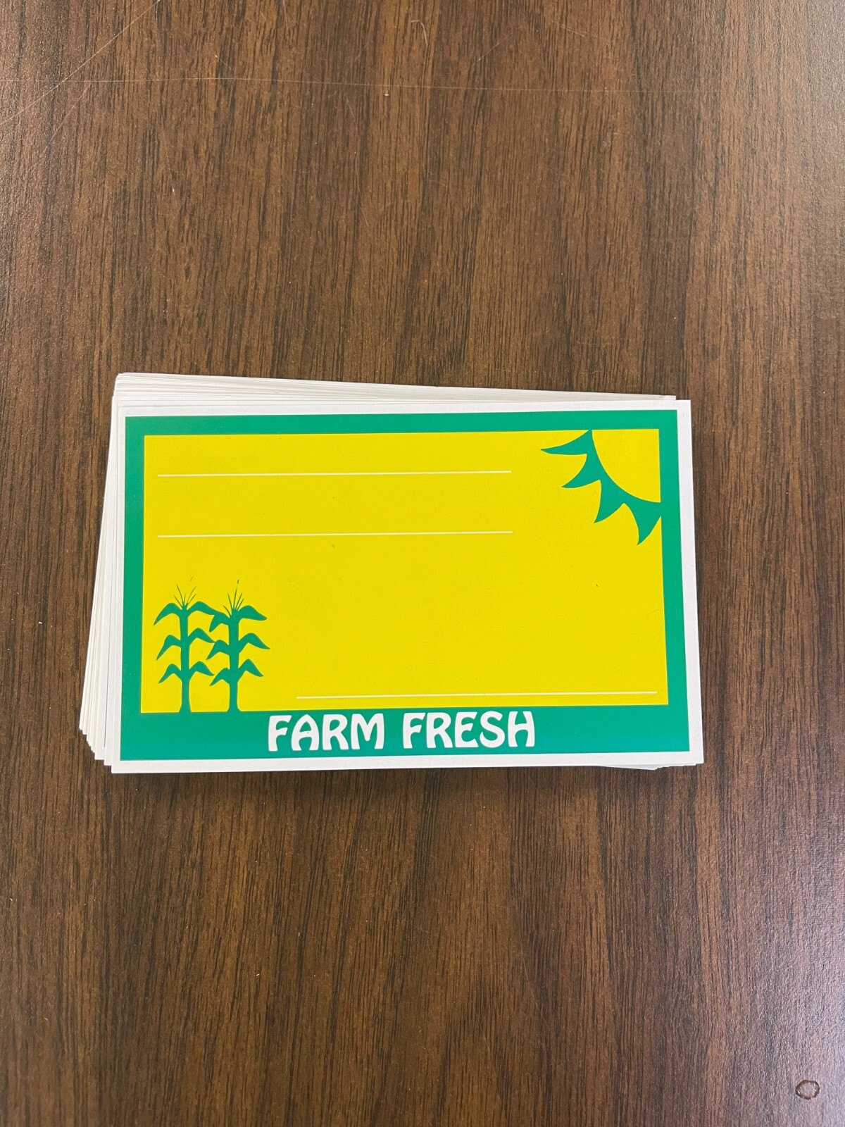 Farm Fresh Price Signs for Grocery Stores -5.5&Prime;w x 3.5&Prime;H- 50 pieces