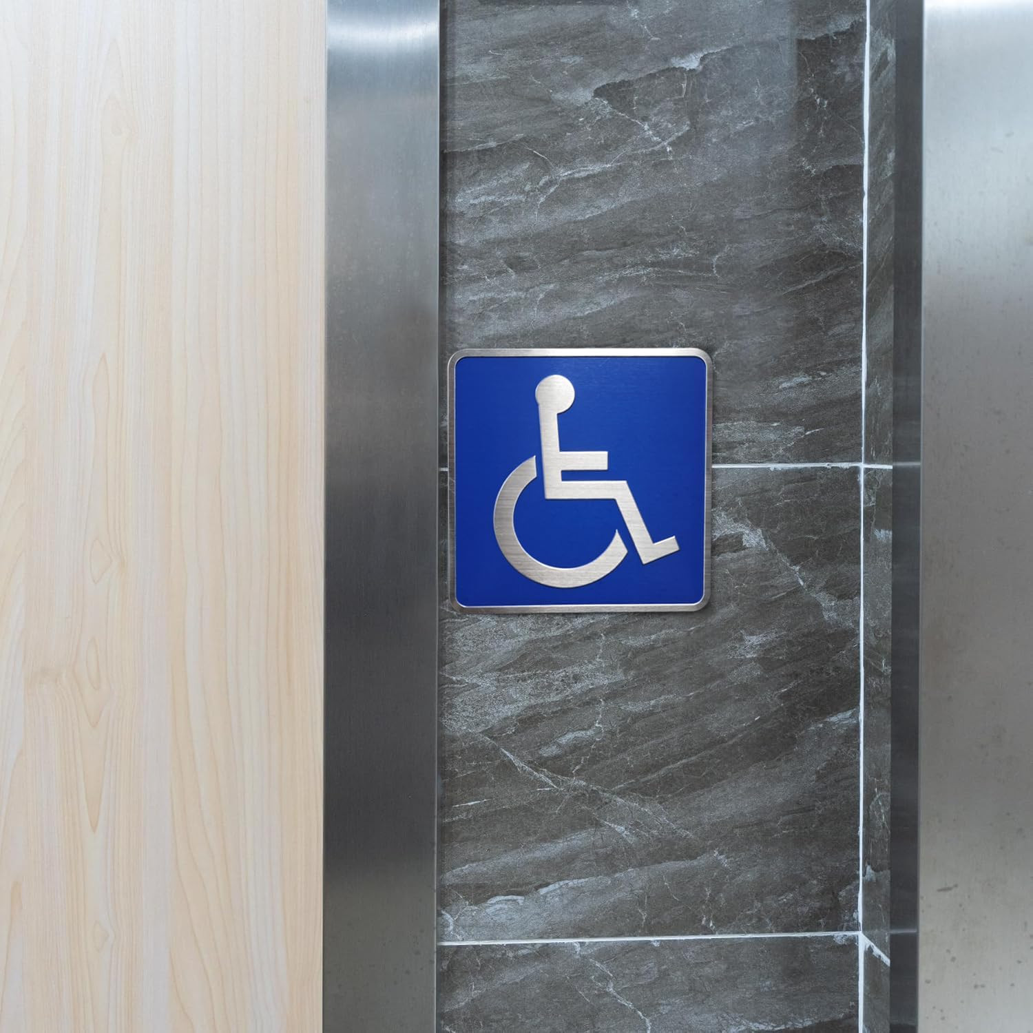 3D Handicap Sign Stickers with Adhesive Backing – Metal-Reinforced Disabled Whee