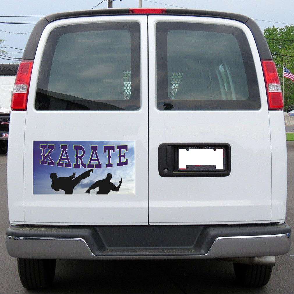 Car Magnet Set of 2 Karate Outdoor Advertising Printing C Industrial Sign