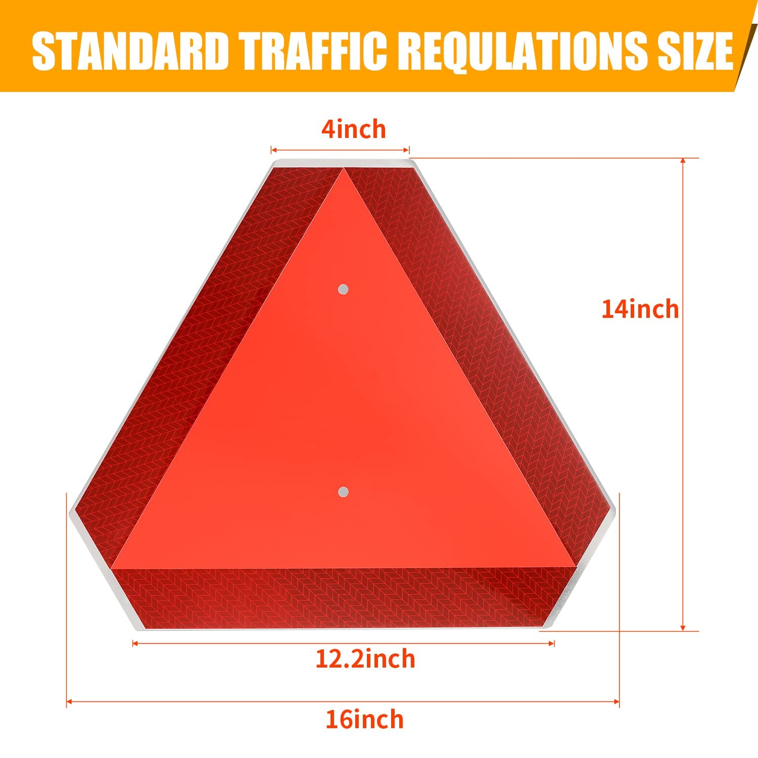 Slow Moving Vehicle Safety Sign,Slow Moving Vehicle Triangle Sign,Aluminum 14…