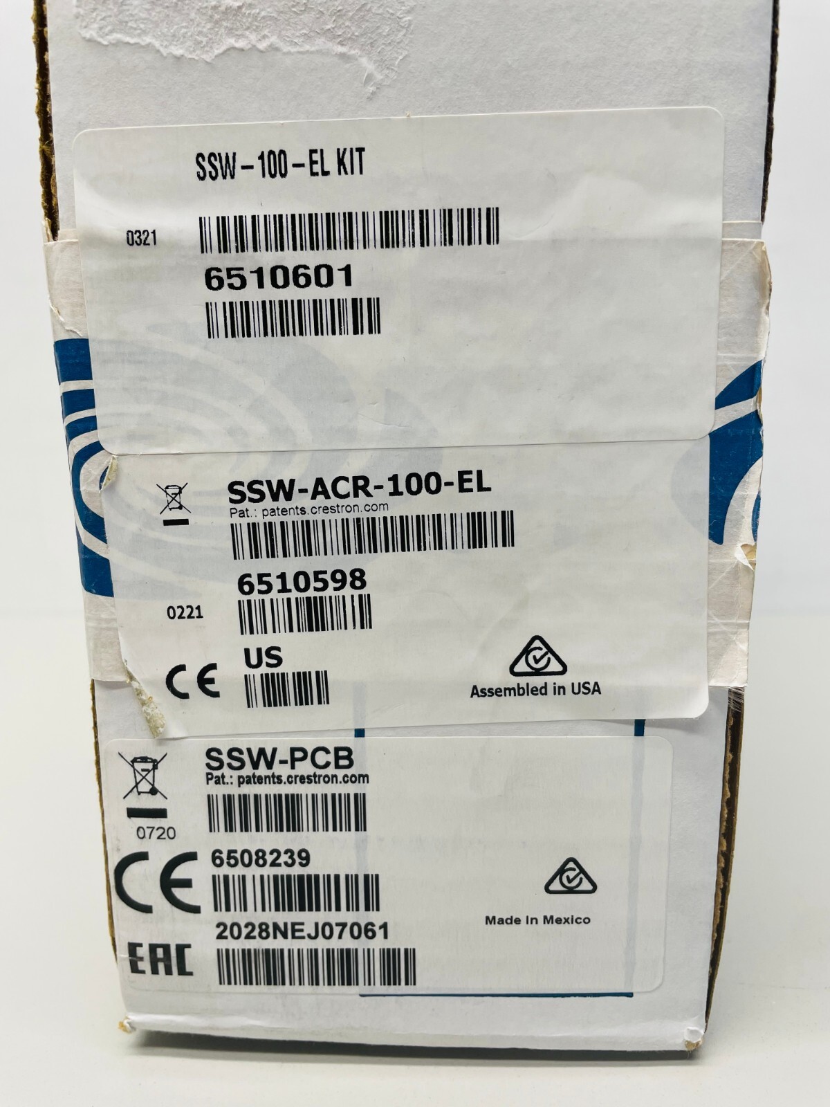 Crestron SSW-100-EL KIT Room Availability Hallway Sign, Wall Mount 6510601