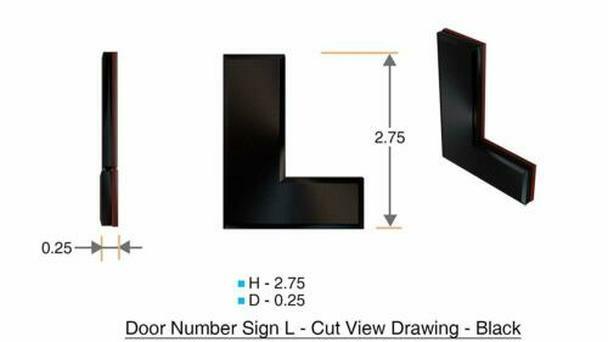 1 PCS – Apartment Number Sign/Mailbox Number Sign,Letter L (Black,3D…ref0420