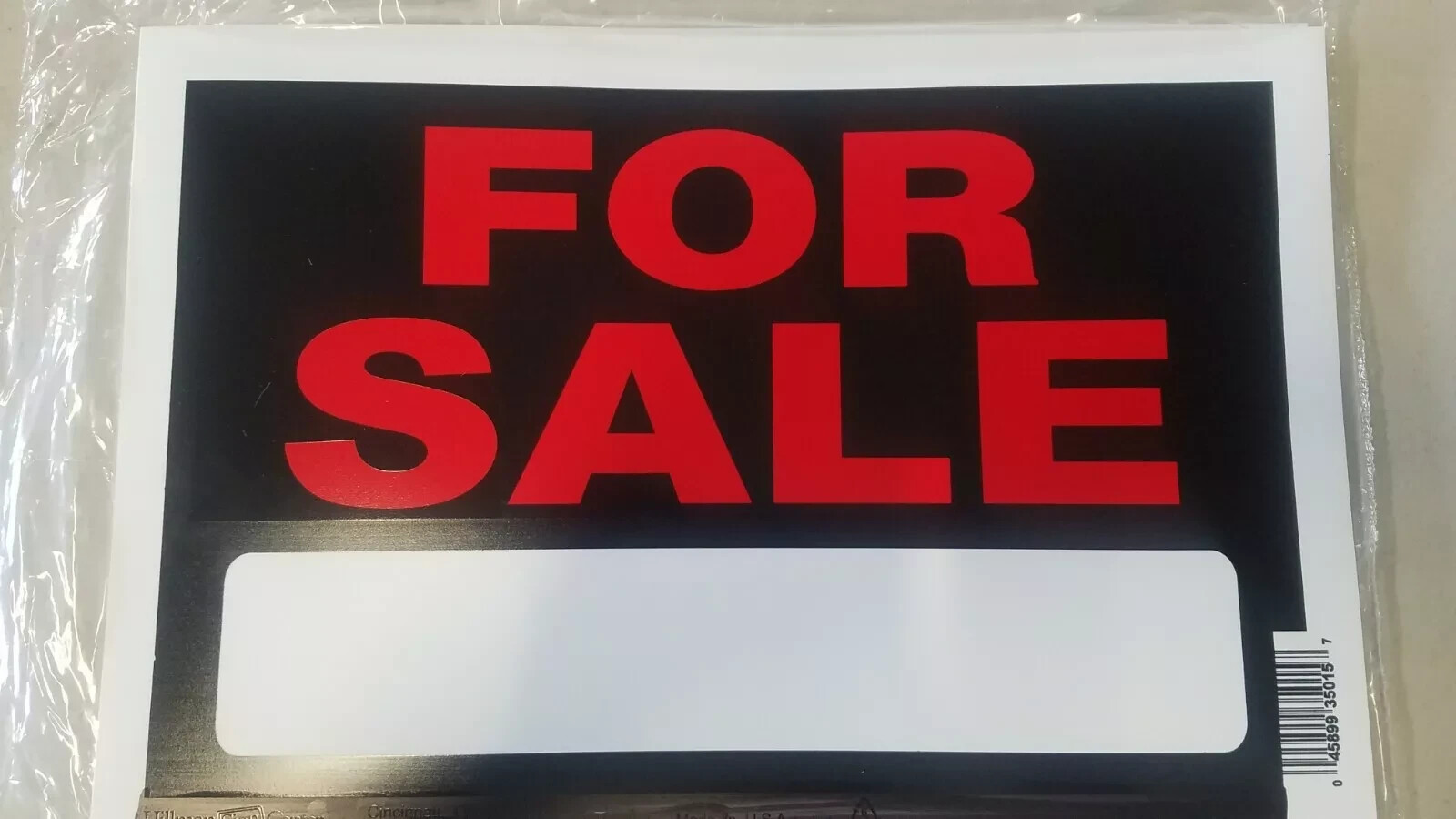6 PK of « For Sale » Signs 12&Prime; x 8&Prime; Red and Black