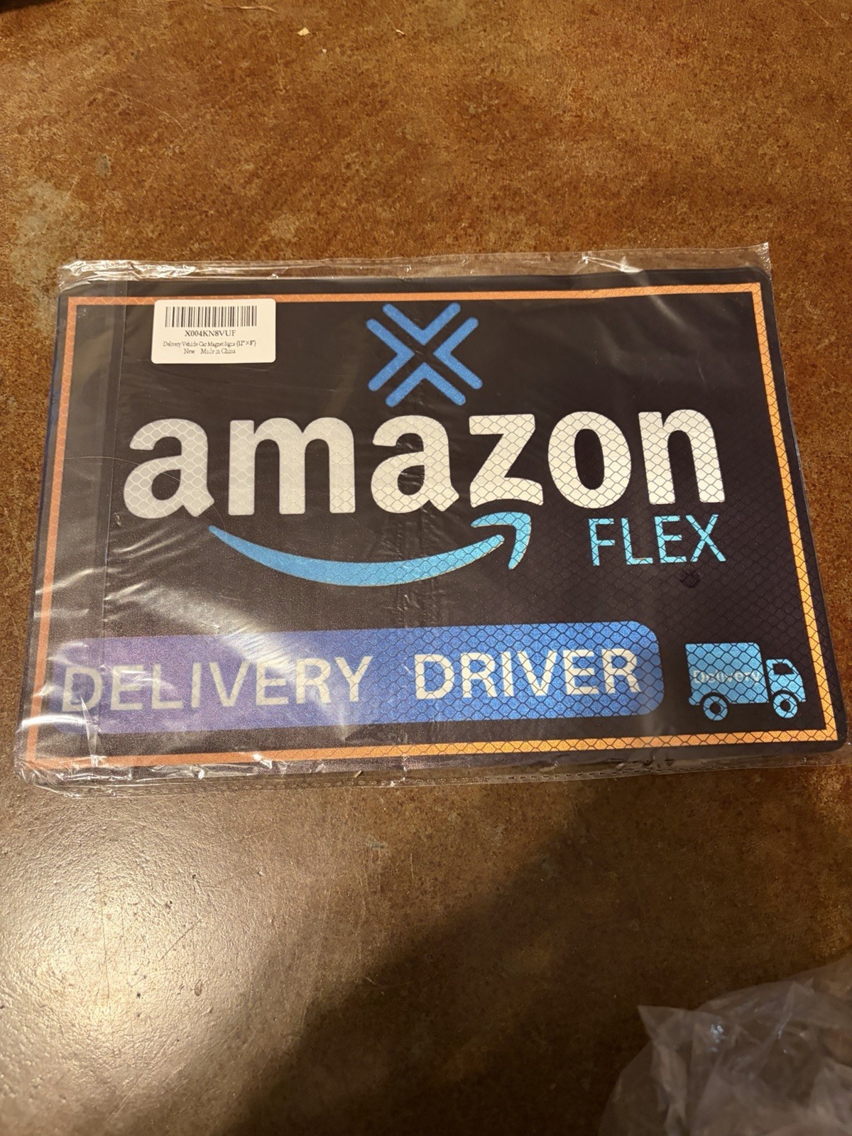 Reflective Amazon Flex Delivery Driver Magnetic Car Signs (2 Magnets)