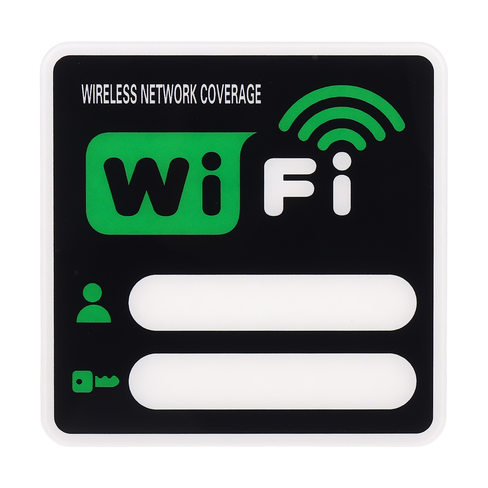 6&Prime; x 6&Prime; Wifi Password Sign, 1 Pcs Acrylic WiFi Sign Self Adhesive, Green