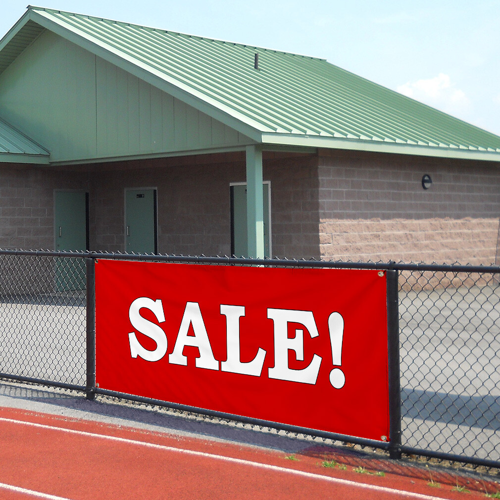 Vinyl Banner Multiple Sizes Sale Red Business Advertisement Business Outdoor