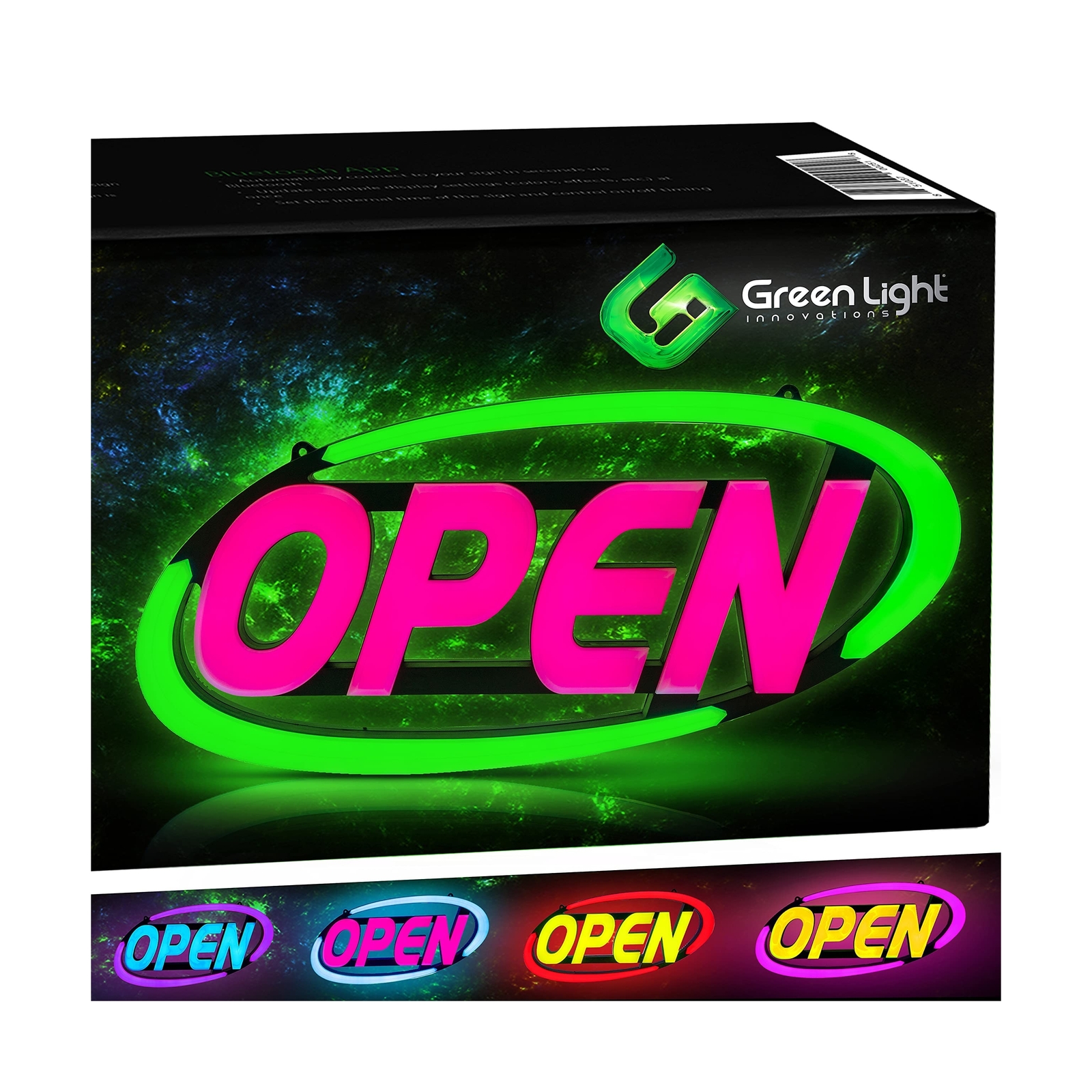 GLI Led Open Sign for Business – Stand Out with 64 Super-Bright Color Combos …