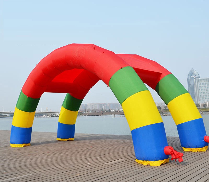 26ft Span Double Leg Arch Frame Heavy Duty PVC Oxford Cloth Inflatable No Blower