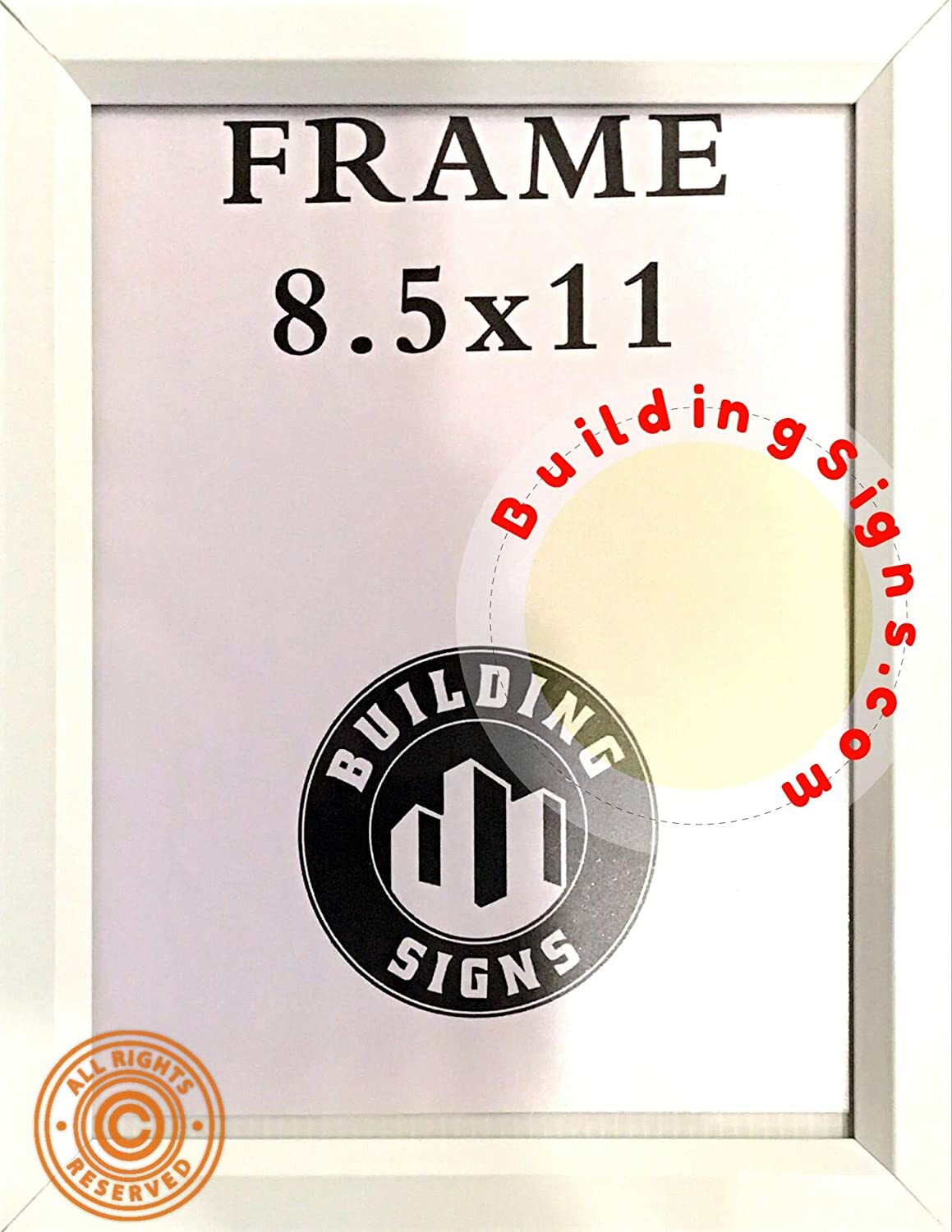 Inspection Frame 8.5×11 White (Heavy Duty – Aluminum)-REF24-1027