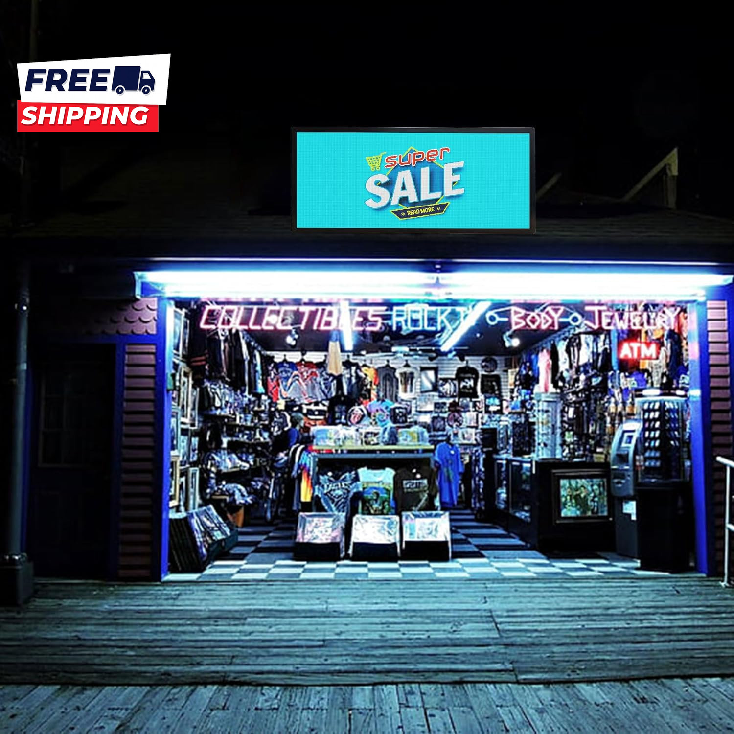HS Led Sign Scrolling Programmable Outdoor Digital Open Neon Signs Display Scree