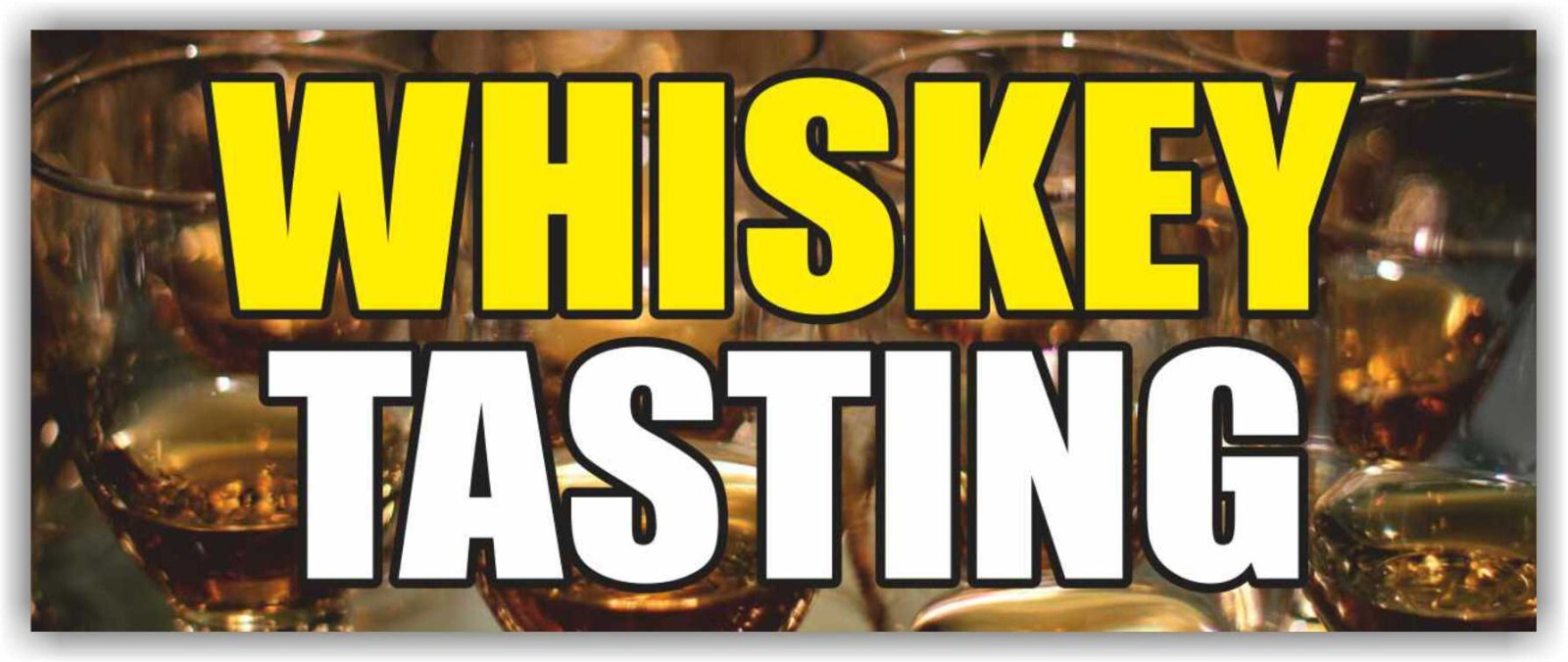 WHISKEY TASTING Advertising Banner Vinyl Sign Shop Bar Bartender Drink Cafe Wine