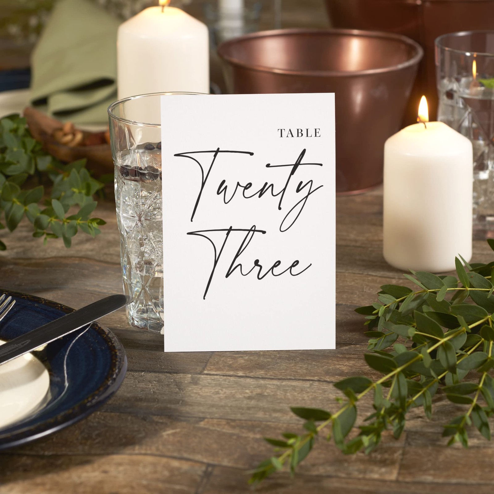 Black Wedding Table Numbers 1-30, 4×6 Inches, Reception Table Decor Set