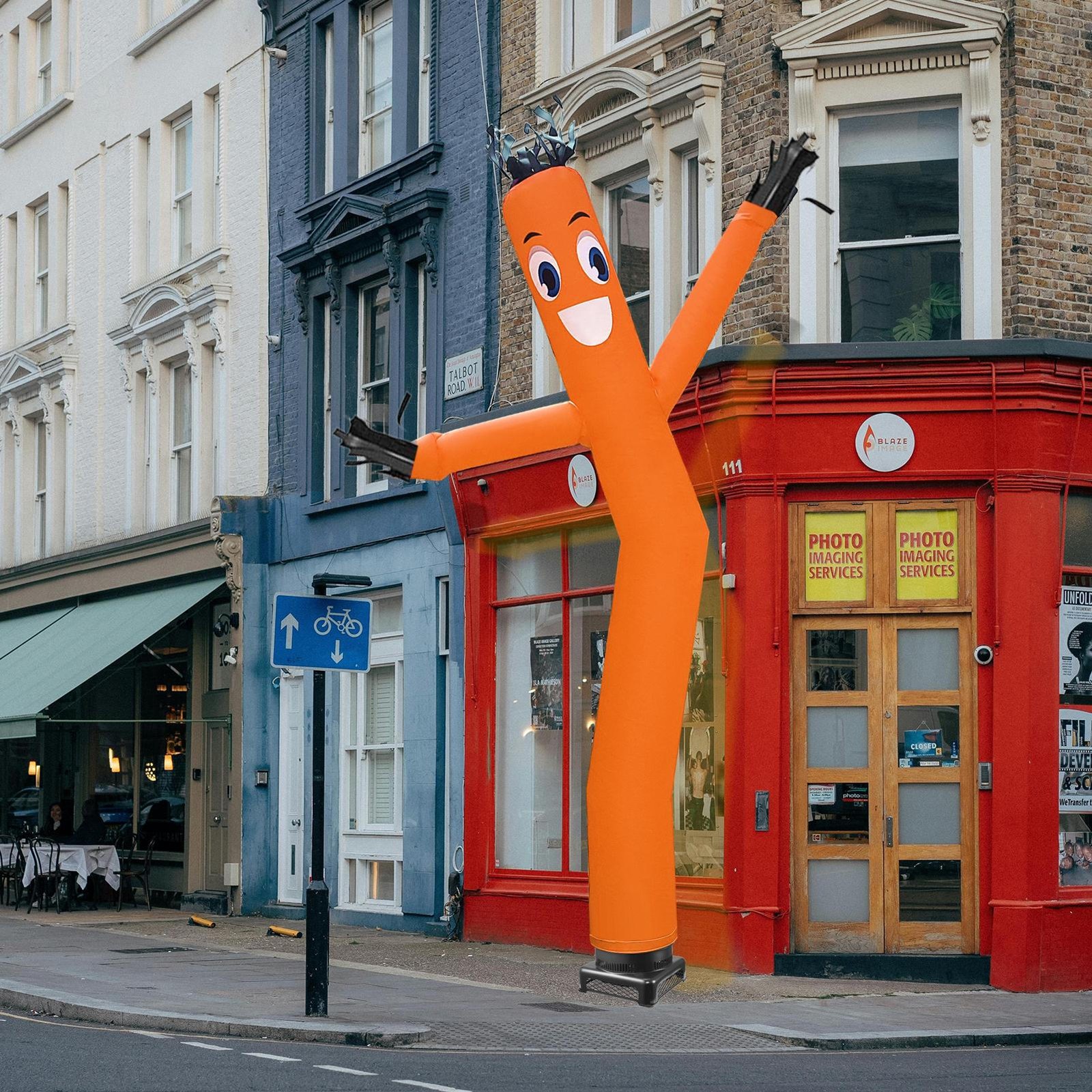 20 Ft Inflatable Wacky Waving Tube Man With Blower – Orange Dancing Air Puppet