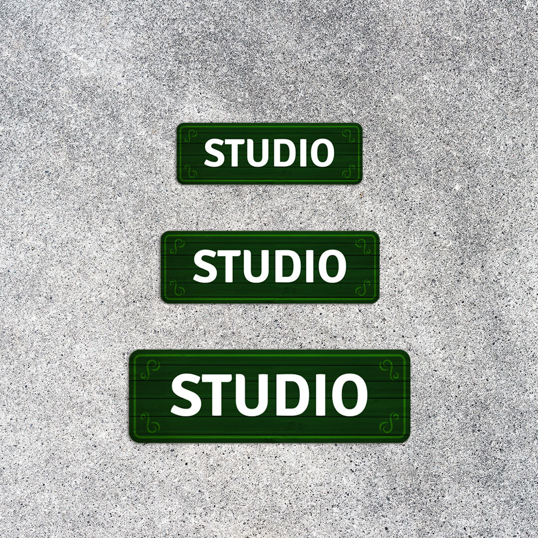 Standard Plus STUDIO Door or Wall Sign | Office & Home Signage