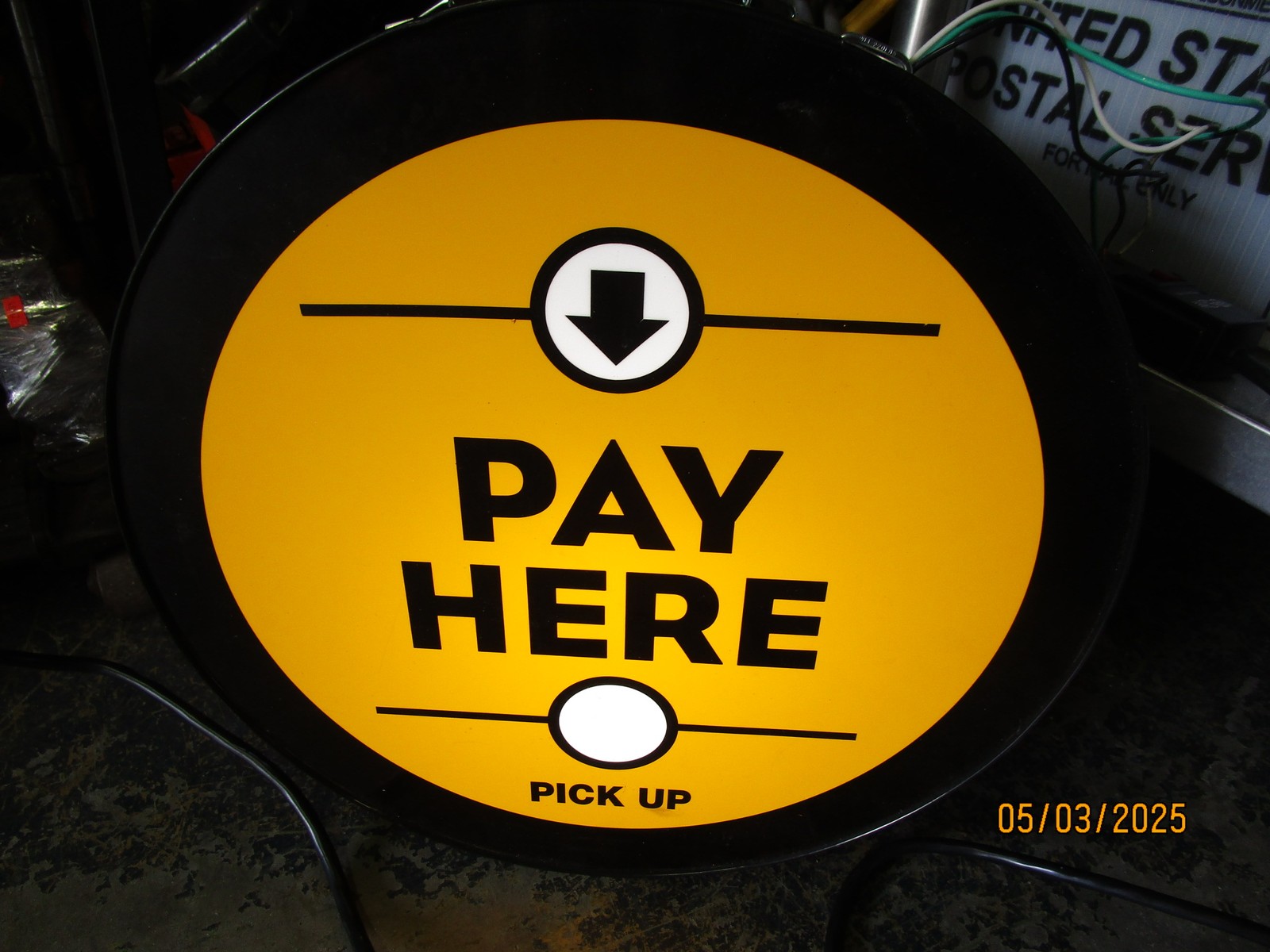 Pay Here Lighted Sign 18-1/2&Prime; x 6-1/4&Prime;