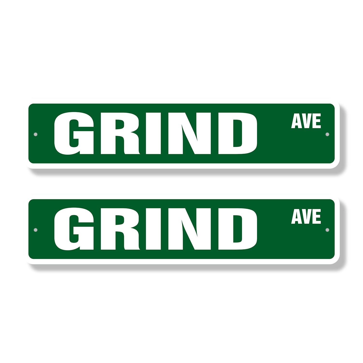 GRIND Street Sign (2 Pack) Metal Road Sign skate skateboard trick move board