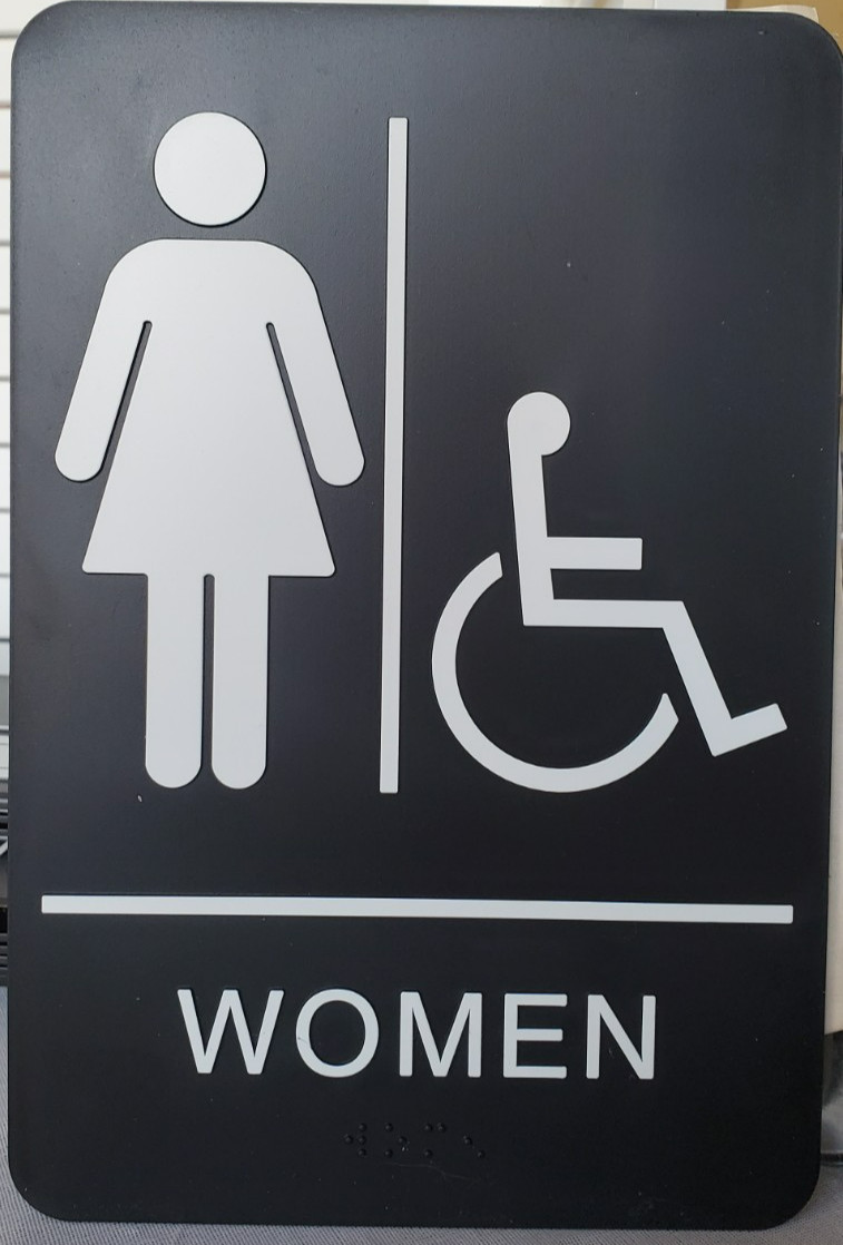 ​New 6×9 ADA Restroom Sign Choice of Men Women Accessible With Braille Public