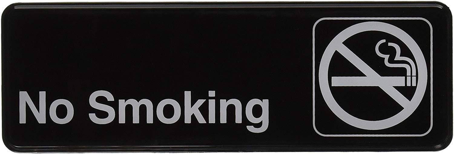 Winco SGN-310 Sign, 3-Inch by 9-Inch, No Smoking