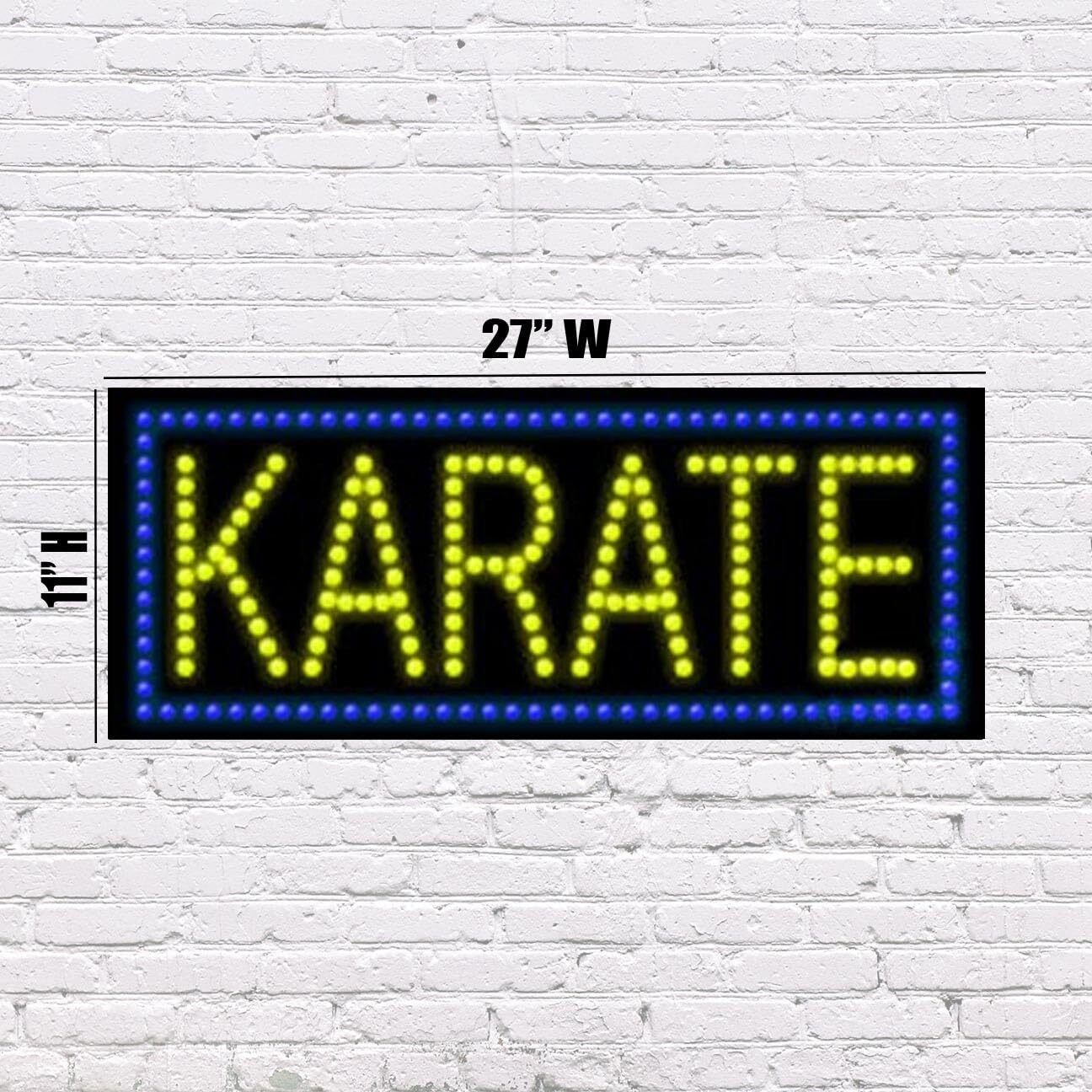 LED Karate Sign | Light Up Sign | 11&Prime;H x 27&Prime;W x 2&Prime;D