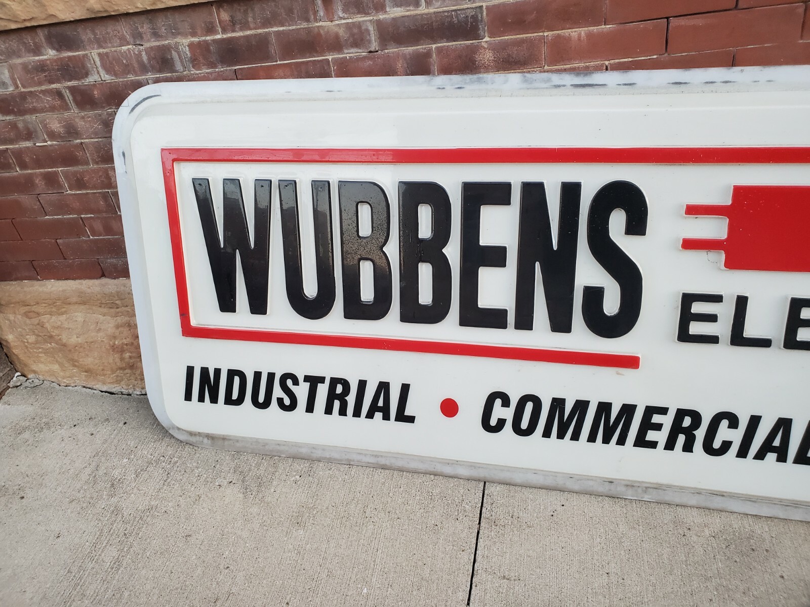 2 sides 97&Prime; plastic sign wubbens electric inc industrial commercial residential