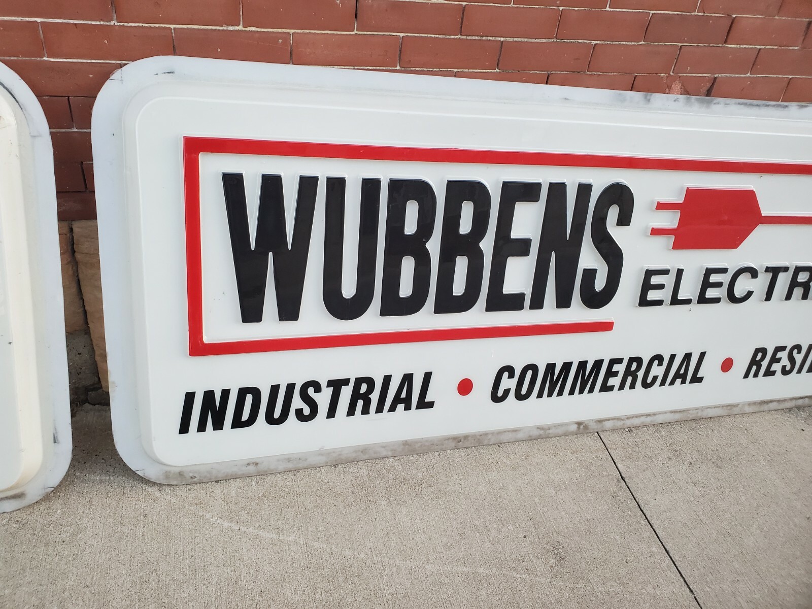 2 sides 97&Prime; plastic sign wubbens electric inc industrial commercial residential