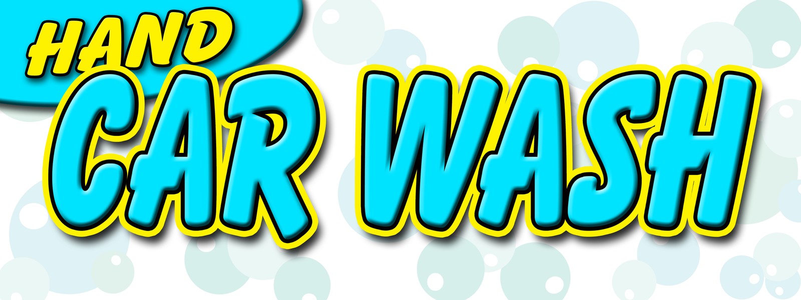 HAND CAR WASH DECAL sticker detail wax car wash clean auto service
