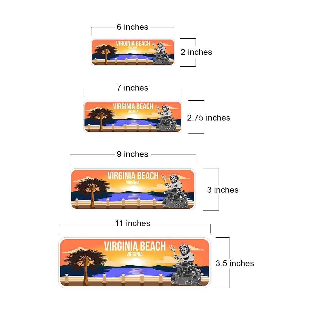 Standard Plus Virginia Beach, Virginia Wall or Door Sign | Famous US Beaches