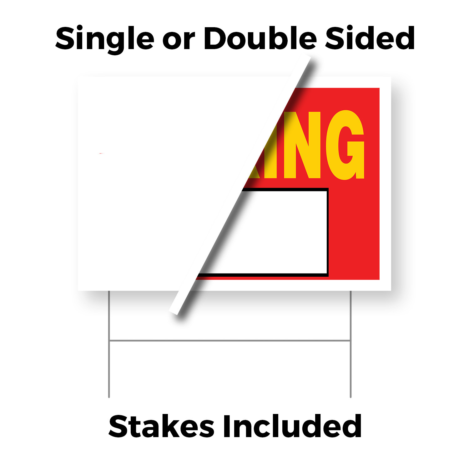 Parking Variable Yard Sign Event Pricing, Clear Signage, Durable Design