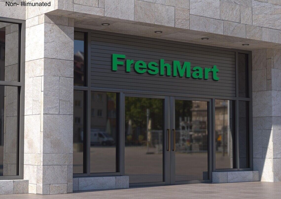 Custom 3D Channel Letters LED Frontlit/Backlit/Fulllit/Sidelit/Non-illuminated