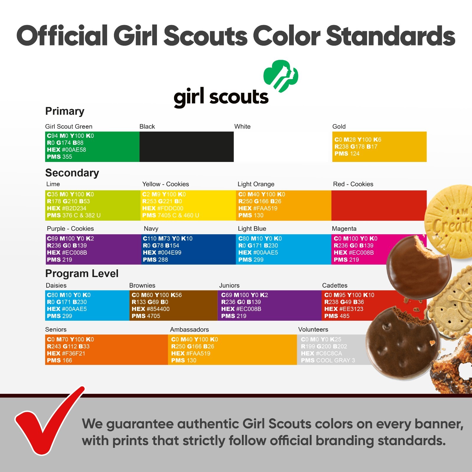Girl Scout Cookie Sale Canopy Tent Banner – Sold Here – Troop – Poster Sign