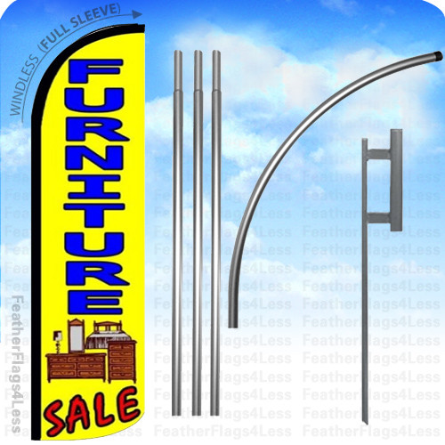 FURNITURE SALE – Windless Swooper Flag KIT Feather Banner Sign 15&prime; yz