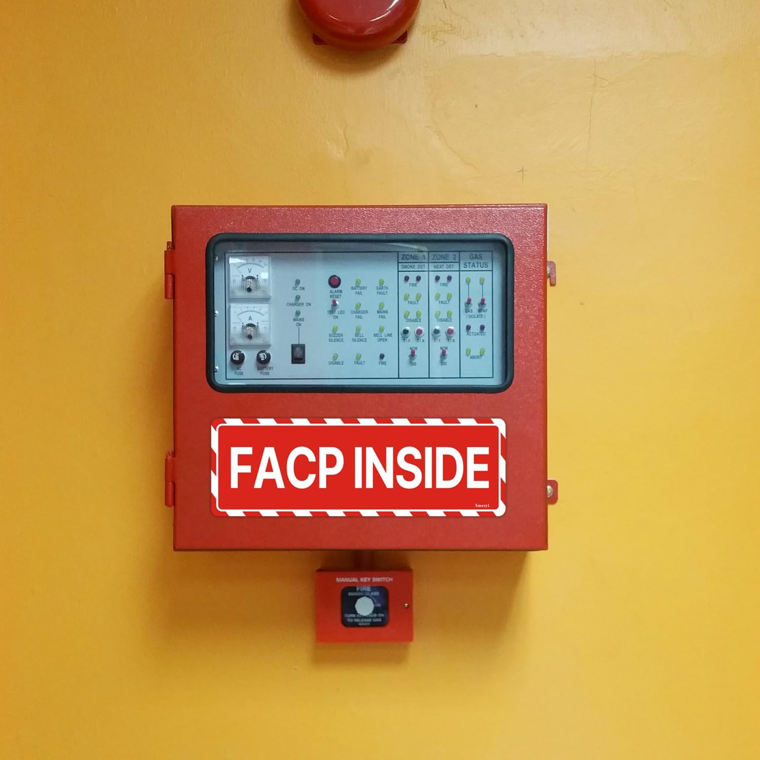 9×3 Inch FACP Fire Alarm Control Panel Inside Sign Thick Acrylic 2 PCS