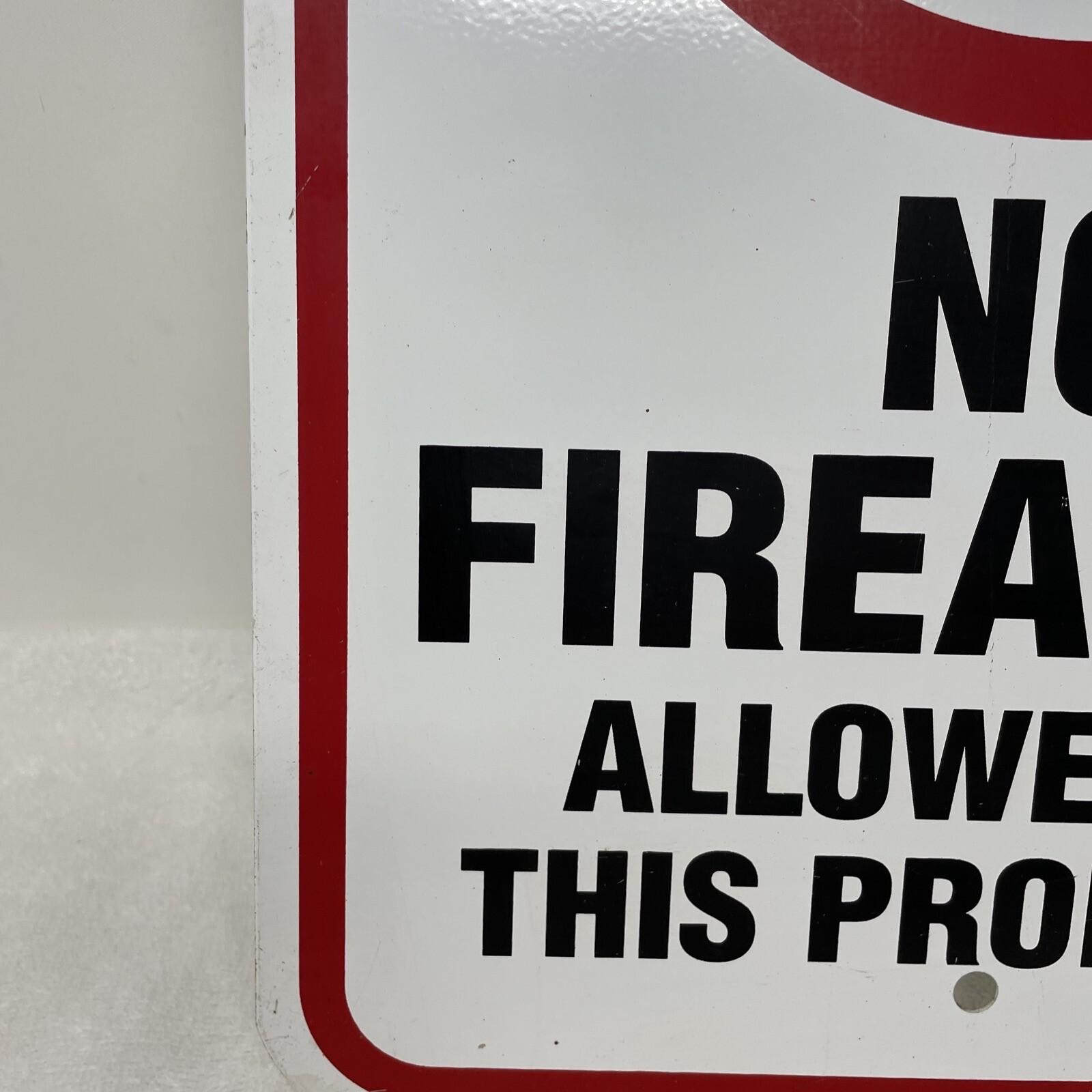 No Firearms Allowed On This Property 12X18” Metal Sign-Thick Metal