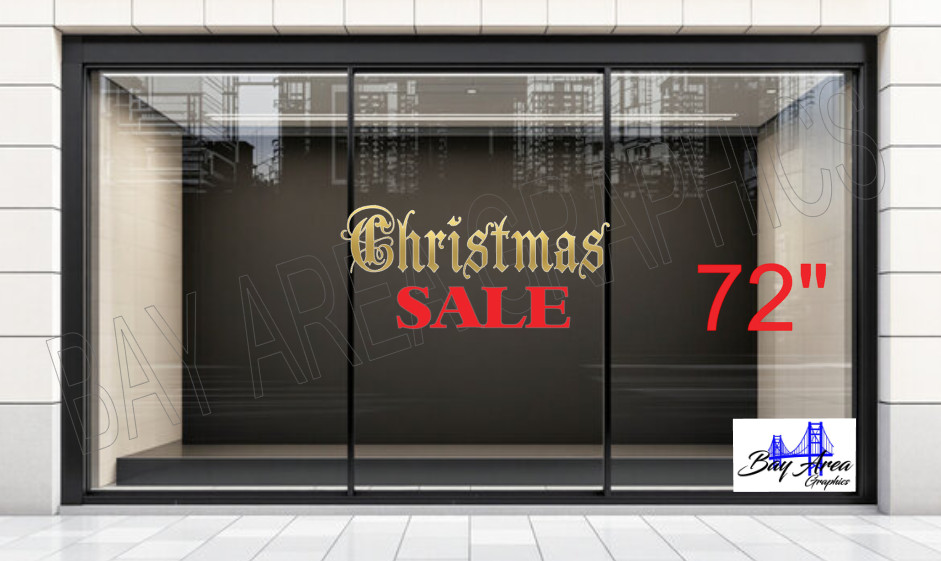 Christmas SALE Retail Store Window Deca Sign Vinyl Oracal 651 Exterior