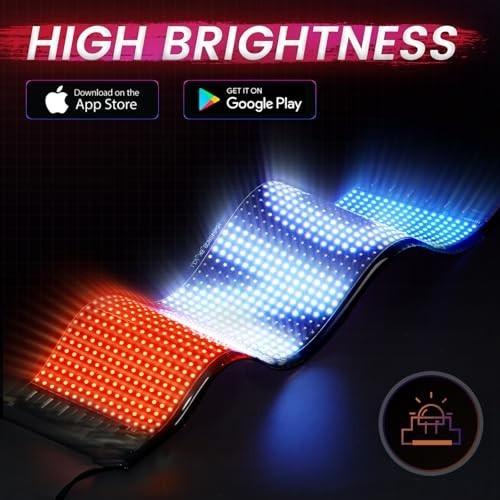 Programmable LED Car Eyes 15×4 Full Color Scrolling Text Sign Bluetooth APP