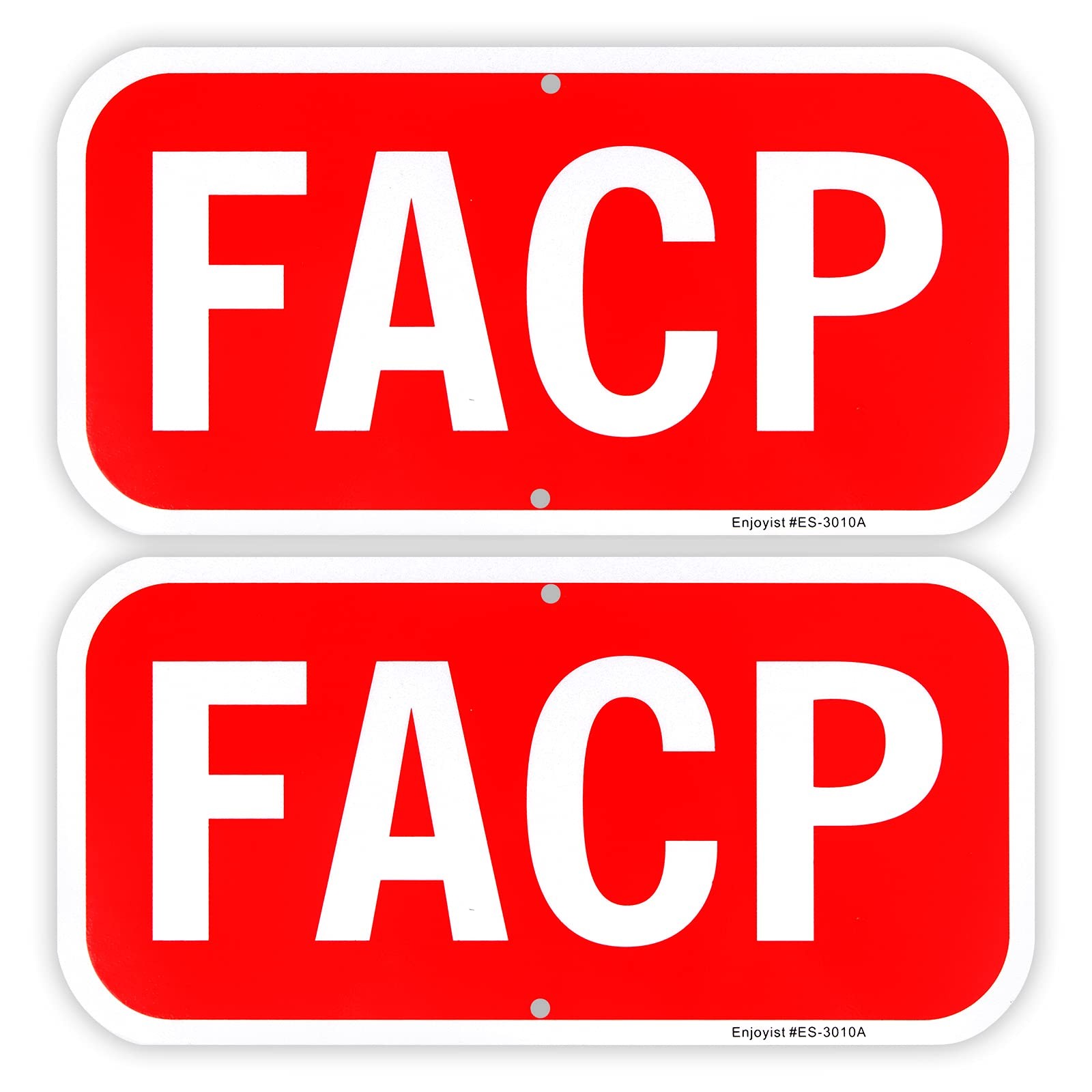 2 PCS FACP Fire Alarm Control Panel Sign 12×6 Inch 0.04 Aluminum Reflective