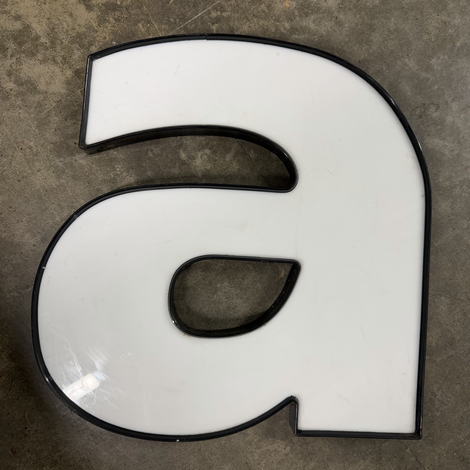 Vintage Illuminated Channel Letter “a” Store Sign Neon Commercial For Parts