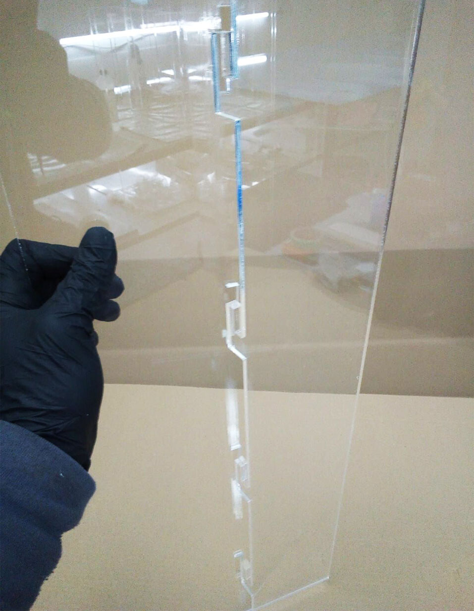 Spuckschutzwand – 0 3/16in Plexi Stellscreen -trennwand – Spuck-Schutz 23 5/8×27