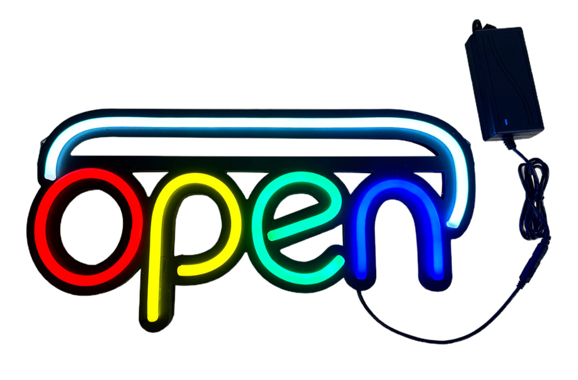 20&Prime; W LED Business OPEN Sign, 4 Colors