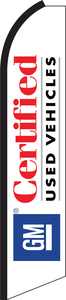 SWOOPER FEATHER FLUTTER FLAG SIGN ADVERTISING GM CERTIFIED USED HALF SLEEVE