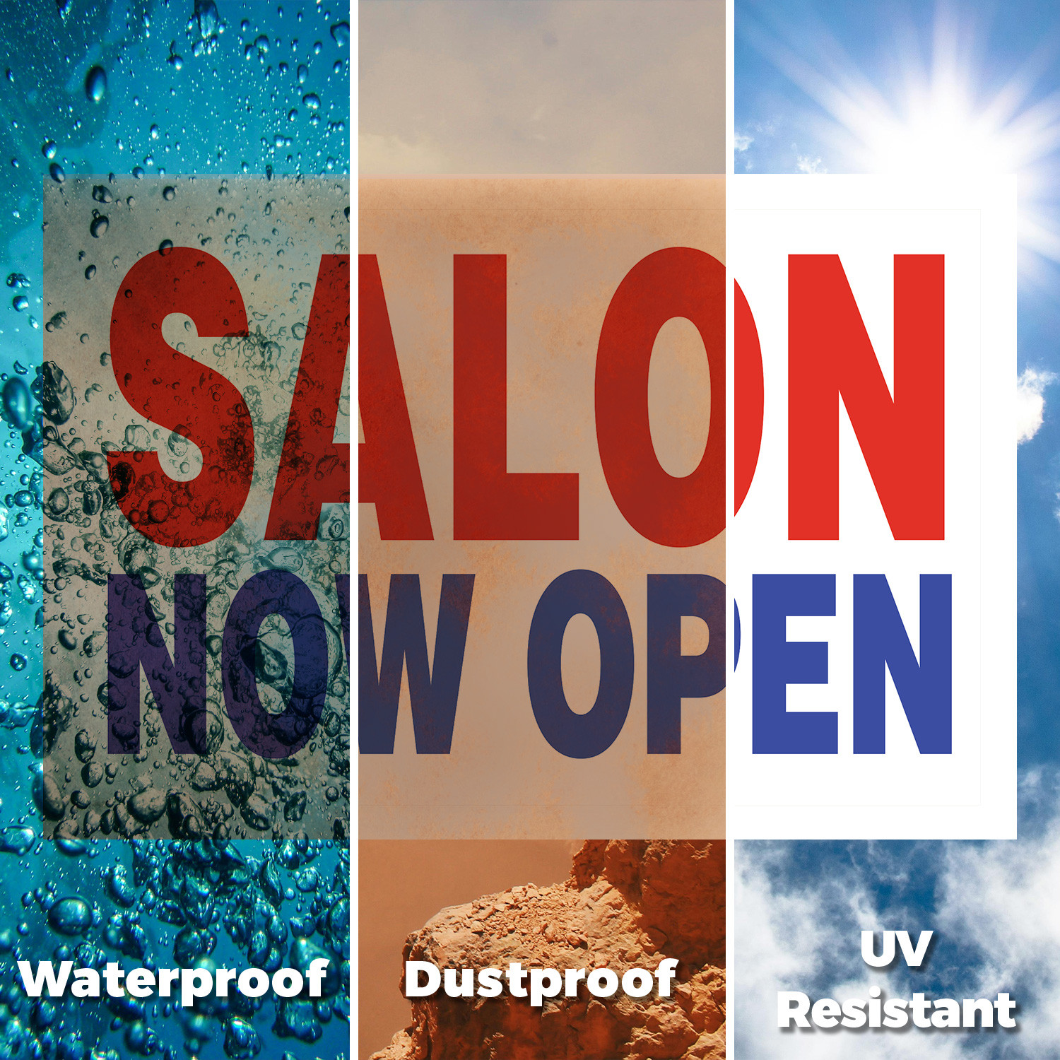 Salon Now Open Yard Sign Grand Opening, Professional Services, Clear Messaging
