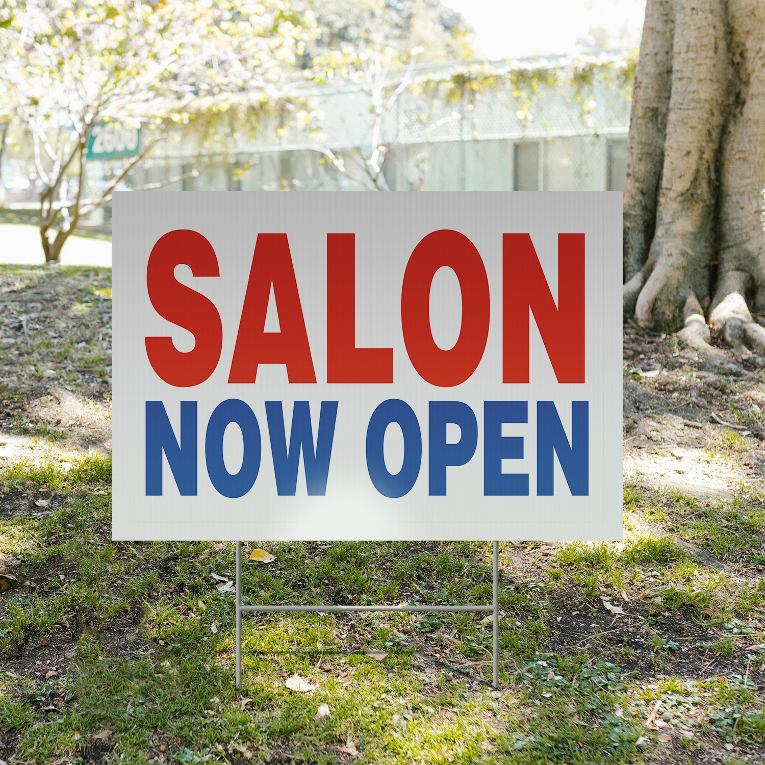 Salon Now Open Yard Sign Grand Opening, Professional Services, Clear Messaging
