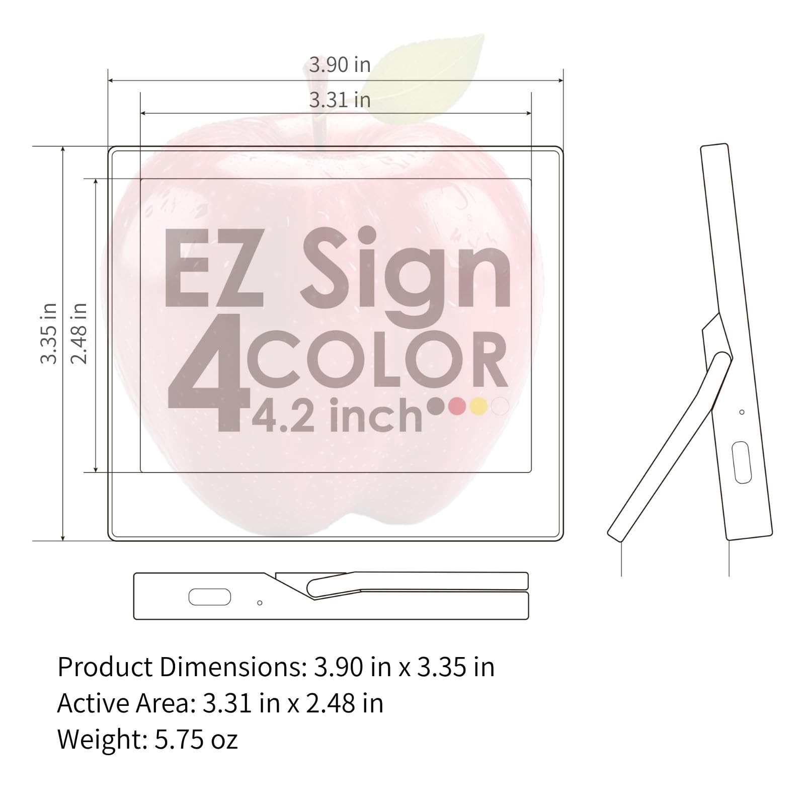 Santek EZ Sign | 4.2&Prime; 4-Color Wired E-Paper Display (USB Cable + Windows App)