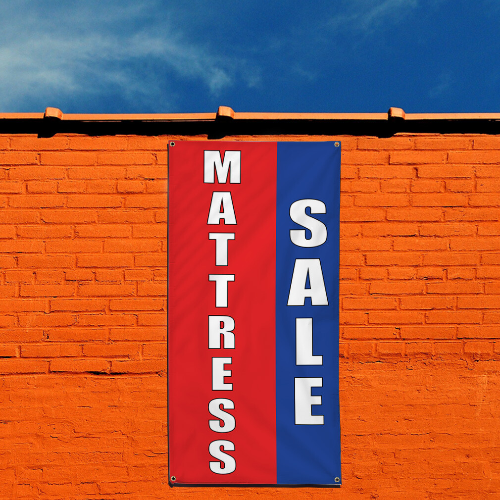 Vertical Vinyl Banner Multiple Sizes Mattress Deal Promotion Business Business