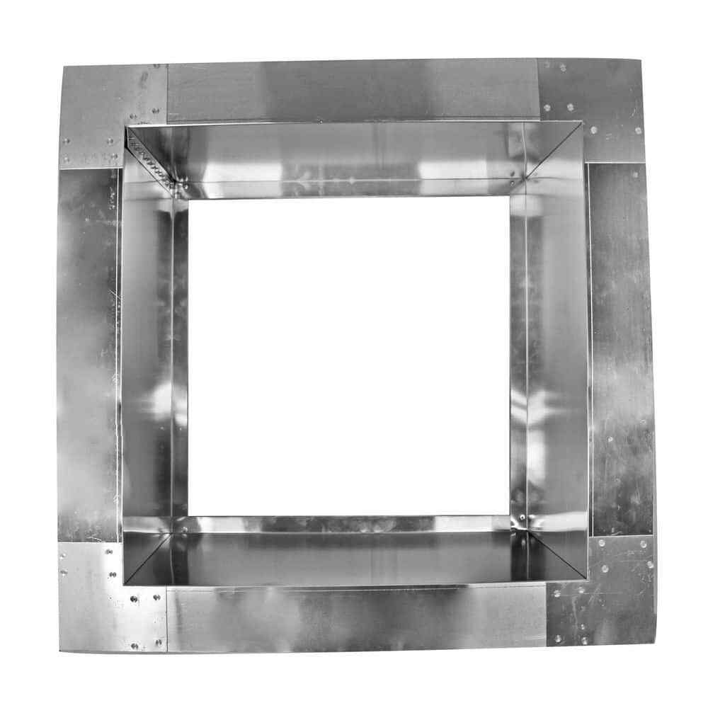 Aluminum Preassembled Roof Curb Box Is 21 In. Wide X 21 In. Long X 12 In. High